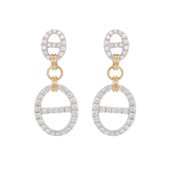 "Modernity" Paperclip Diamond Earrings