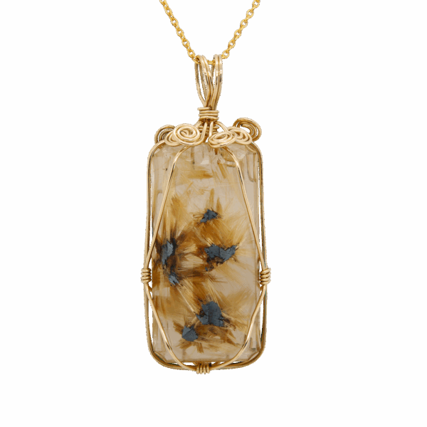 "Sunbeam" Estate Rutilated Quartz Pendant