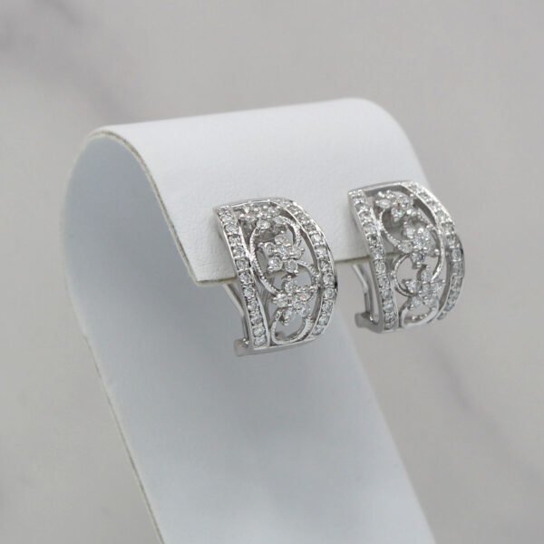 "Whimsical" Estate Diamond Earrings - Image 3