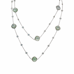 "Winter Mint" Green Amethyst Necklace