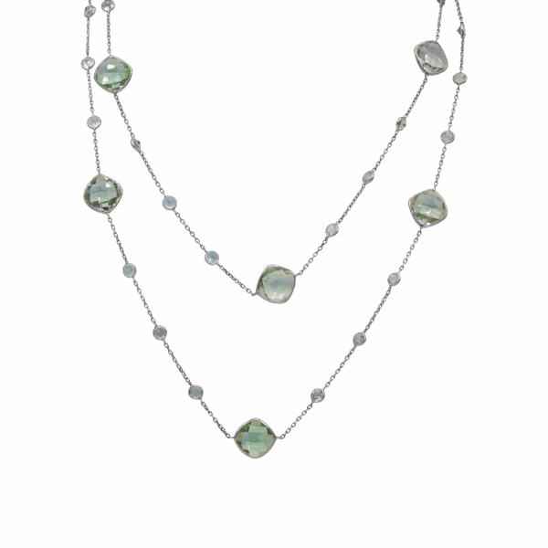 "Winter Mint" Green Amethyst Necklace
