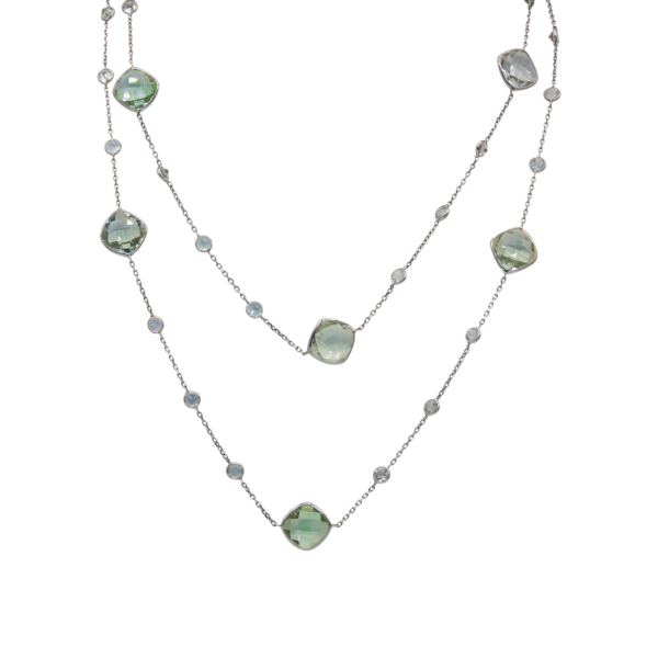 "Winter Mint" Green Amethyst Necklace