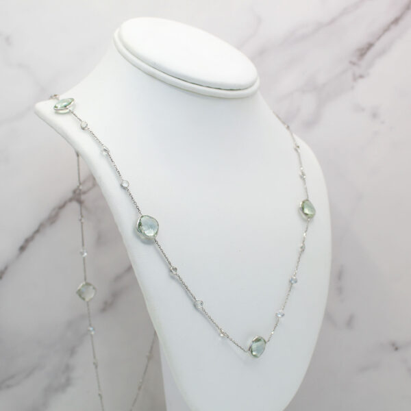 "Winter Mint" Green Amethyst Necklace - Image 3