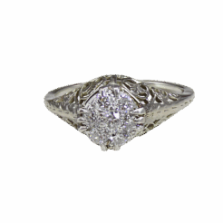 "Lumina" Diamond Filigree Ring