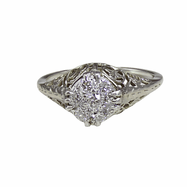 "Lumina" Diamond Filigree Ring