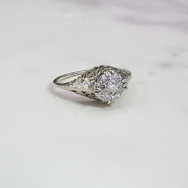 "Lumina" Diamond Filigree Ring - Image 2