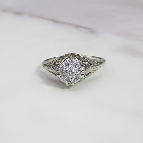 "Lumina" Diamond Filigree Ring - Image 3