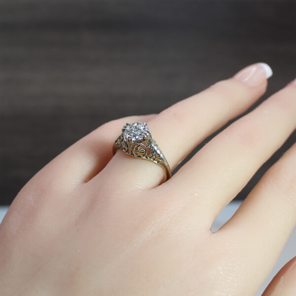 "Lumina" Diamond Filigree Ring - Image 6