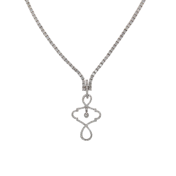 "Modern Elegance" Diamond Pendant Necklace