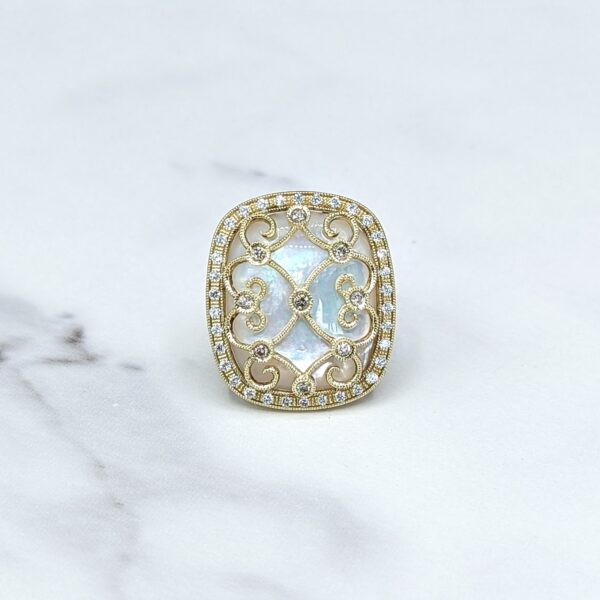 DABAKAROV Mother of Pearl & Diamond Ring - Image 5