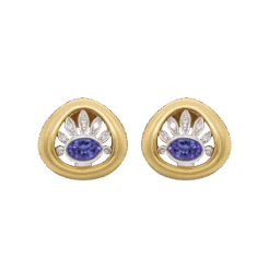 "Orchid" Vintage Tanzanite Earrings