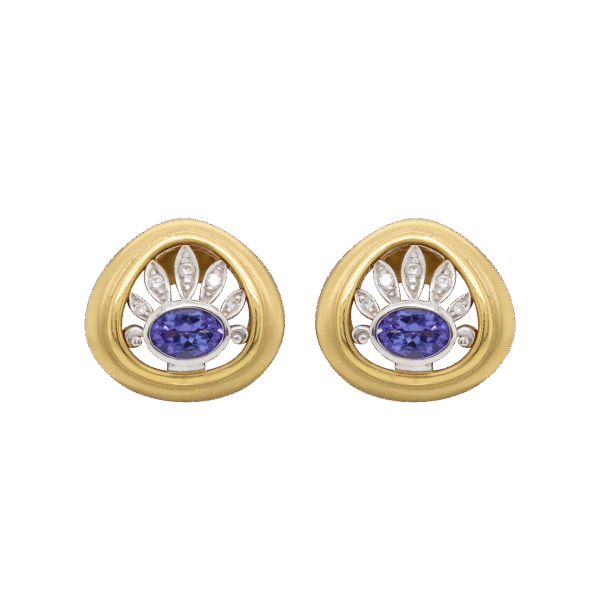 "Orchid" Vintage Tanzanite Earrings