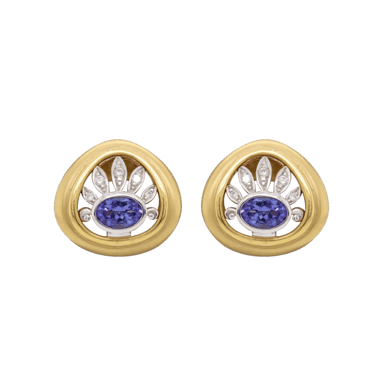 "Orchid" Vintage Tanzanite Earrings