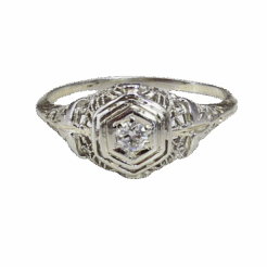 Hexagonal Filigree Ring