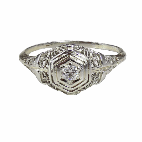 Hexagonal Filigree Ring