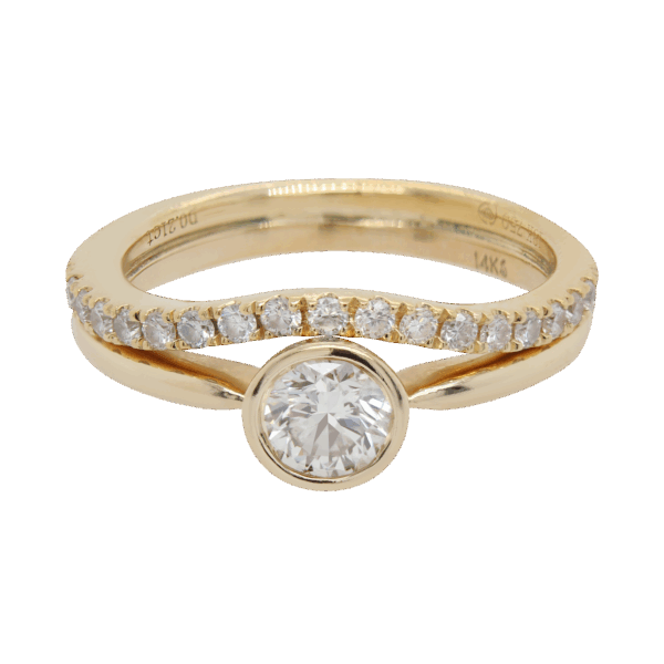 "Sleek and Modern" Diamond Wedding Ring Set