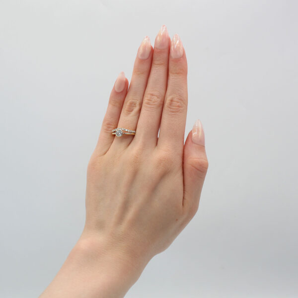 "Sleek and Modern" Diamond Wedding Ring Set - Image 3