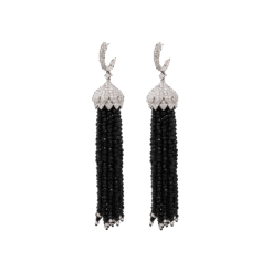 "Tassels" Vintage Onyx Earrings