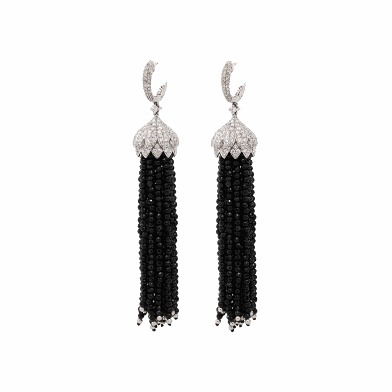 "Tassels" Vintage Onyx Earrings