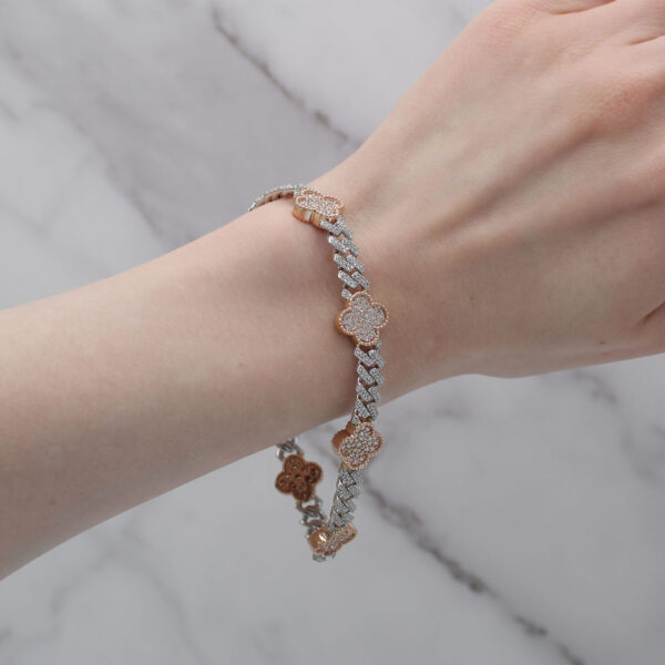 "Peony" Estate Diamond Bracelet - Image 3