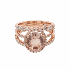 "Blushing" Morganite Ring