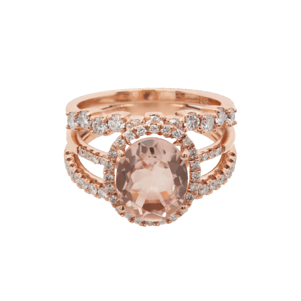 "Blushing" Morganite Ring