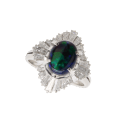 "Galaxy" Estate Black Opal Ring