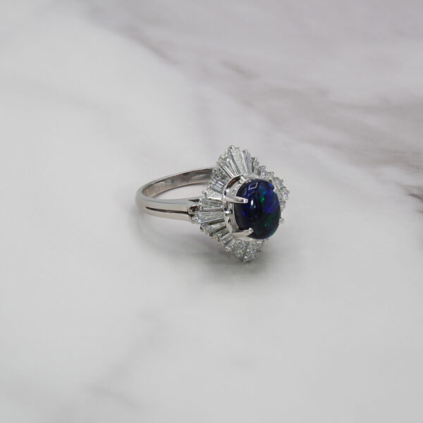 "Galaxy" Estate Black Opal Ring - Image 2