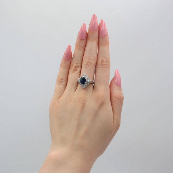 "Galaxy" Estate Black Opal Ring - Image 3