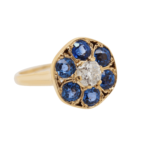 "Blossom" Antique Sapphire Ring