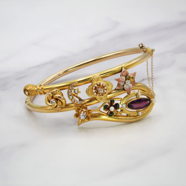 "Whimsical" Art Nouveau Multistone Bracelet - Image 2
