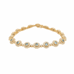 "Golden Skies" Vintage Aquamarine Bracelet