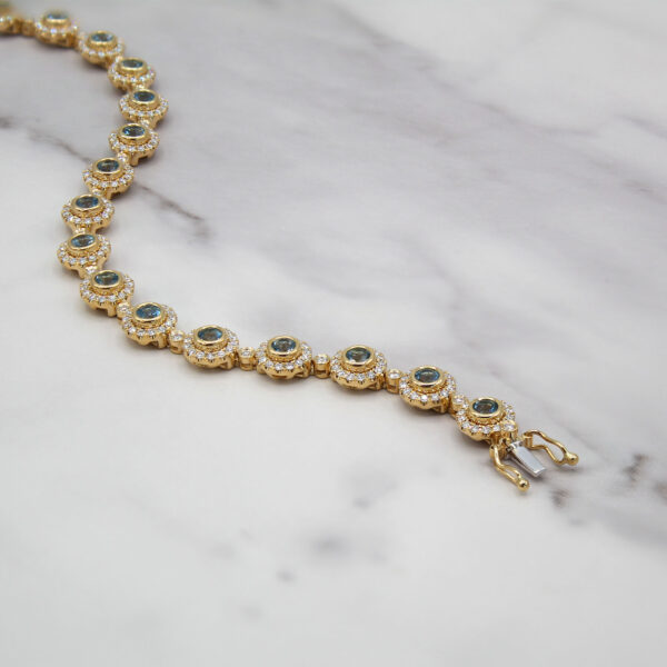 "Golden Skies" Vintage Aquamarine Bracelet - Image 2