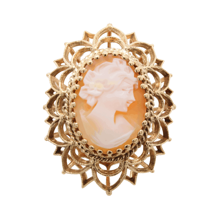 "Lovely Lady" Victorian Shell Cameo Ring