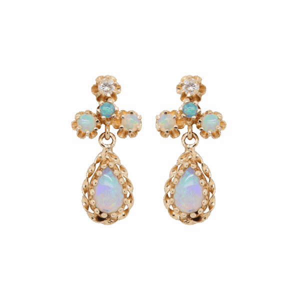 "Timeless" Antique Opal Earrings