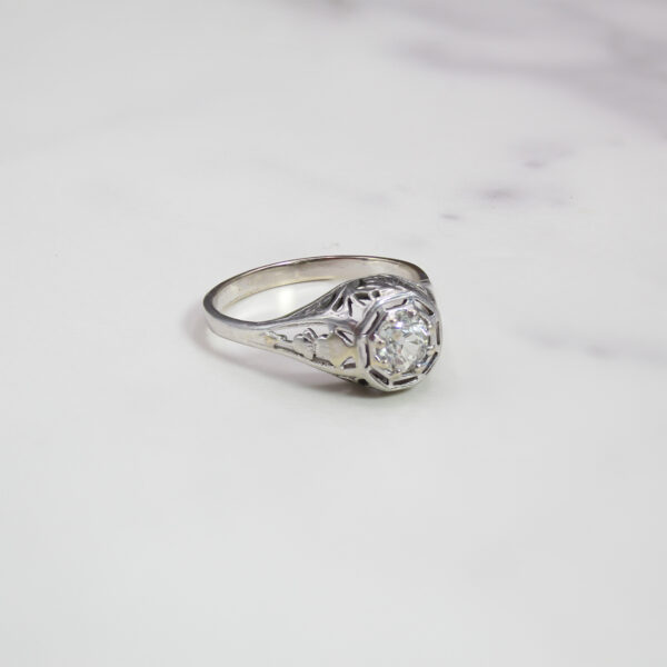 "Gilded" Deco Diamond Ring - Image 2