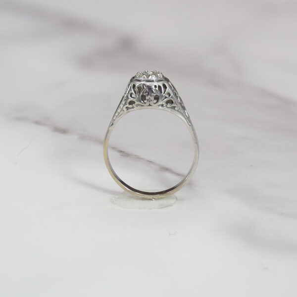 "Gilded" Deco Diamond Ring - Image 4