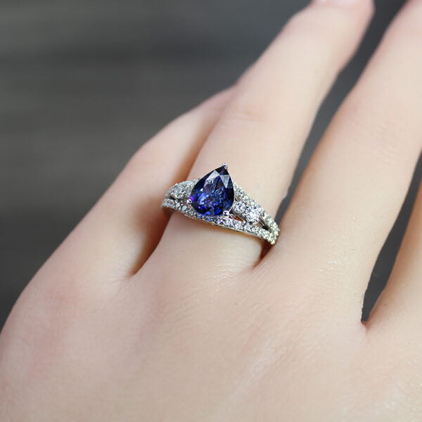 "Celestial" Sapphire & Diamond Ring - Image 4