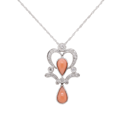 "Cascade" Vintage Coral Pendant