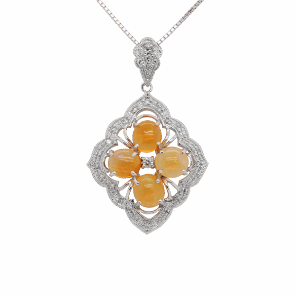 "Amber Dawn" Opal Pendant
