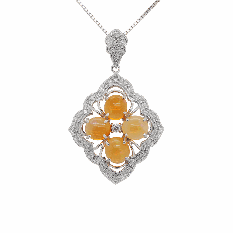 "Amber Dawn" Opal Pendant