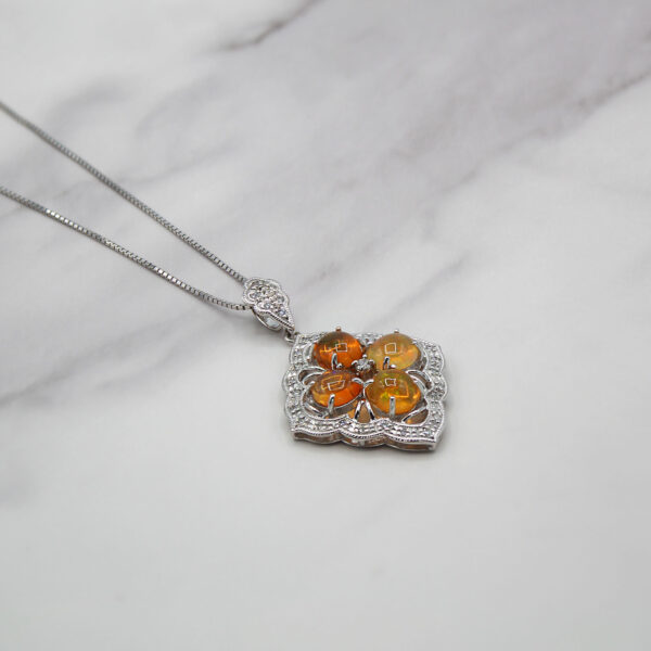 "Amber Dawn" Opal Pendant - Image 2