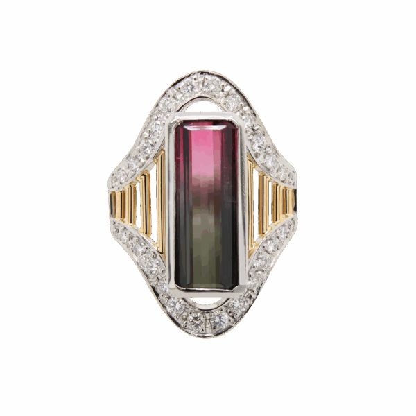 "Watermelon Bliss" Tourmaline Ring