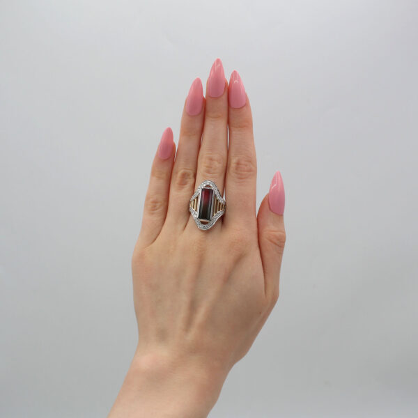 "Watermelon Bliss" Tourmaline Ring - Image 3