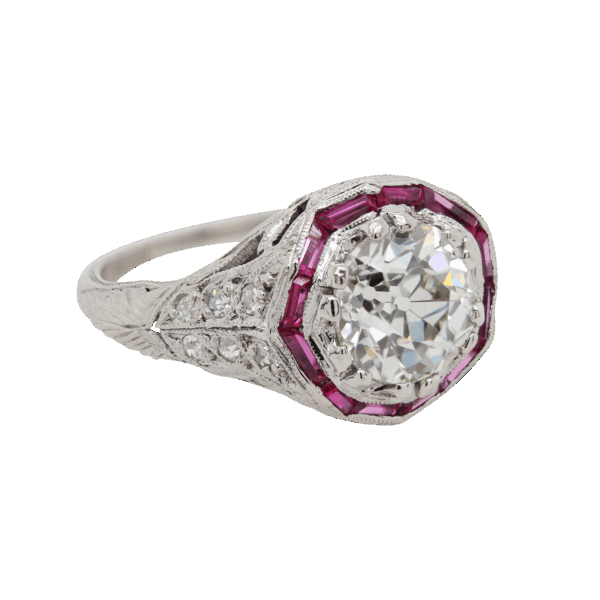 "Luminous Embrace" Art Deco Diamond Ring