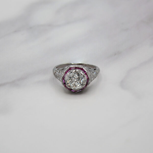 "Luminous Embrace" Art Deco Diamond Ring - Image 2