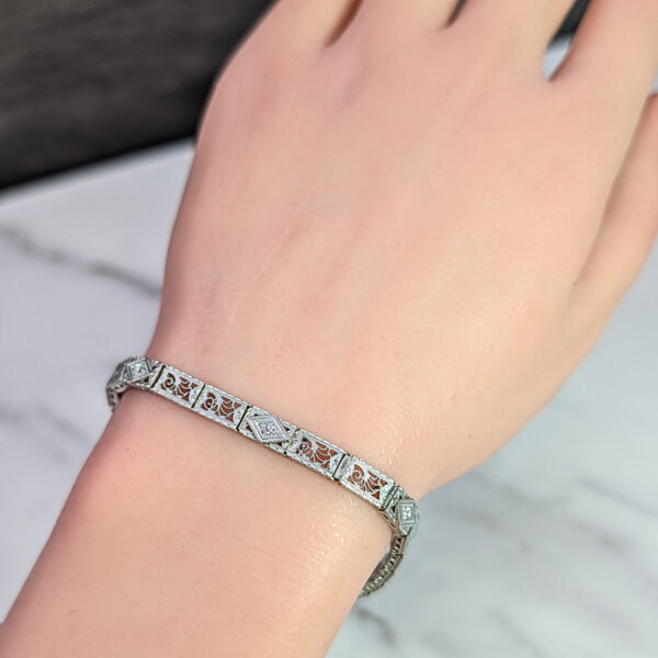 "Gilded Age" Diamond Bracelet - Image 5