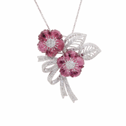 DABAKAROV Floral Tourmaline Pendant Pin