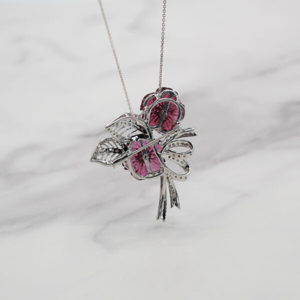 DABAKAROV Floral Tourmaline Pendant Pin - Image 2