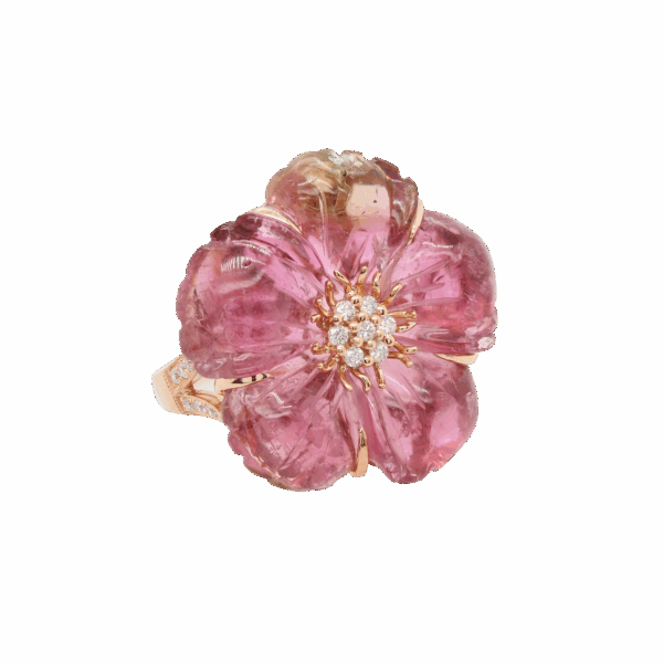 DABAKAROV Floral Tourmaline Ring